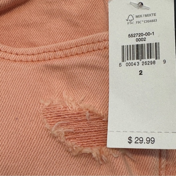 NWT Old Navy Coral Mid Rise Shorts Women’s 2 | 5” Inseam Stretch - Picture 3 of 8